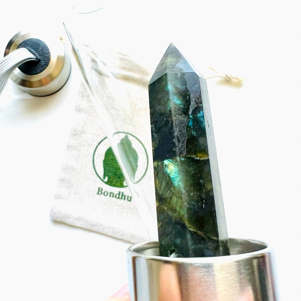 Labradorite Crystal Tower Water Bottle